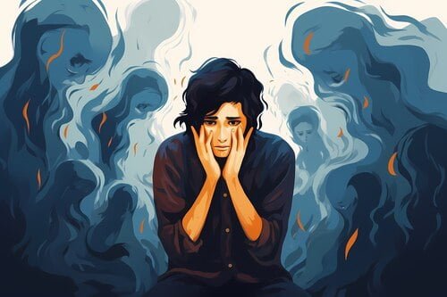 Top 5 Reasons for Painful Twin Flame Cheating 13 painting person suffering from anxiety 23 2150859282