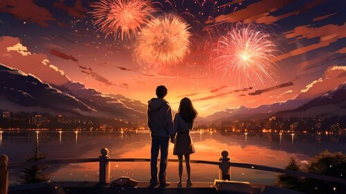 beautiful anime couple new year s eve 23 2151038031