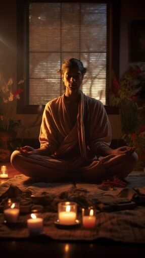 person practicing yoga meditation 23 2150838316 1
